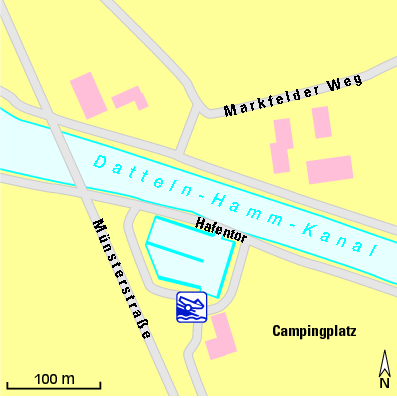 Karte Marina Camp-Marina Ribbrock