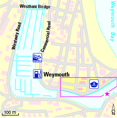 Karte Marina Weymouth Harbour