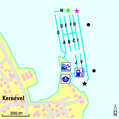Karte Marina Port de Lorient-Kernével