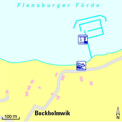 Karte Marina Förde-Yacht-Club Bockholmwik e. V.