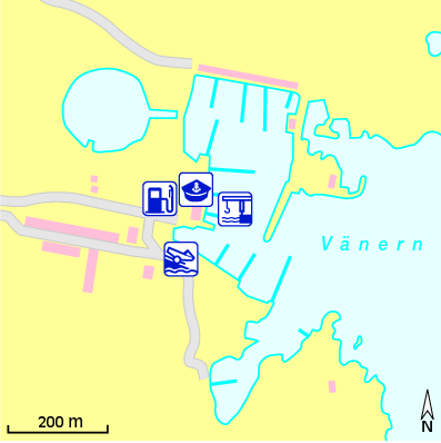 Karte Marina Melleruds Båtklubb Sunnanå hamn