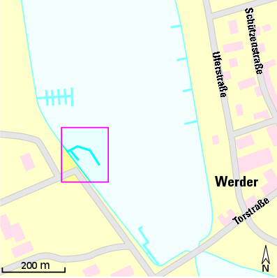 Karte Marina Wasserwanderrastplatz Werder