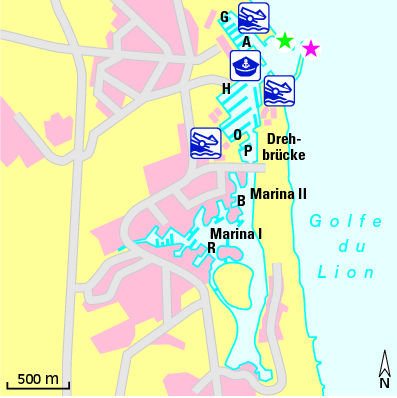 Karte Marina Port St-Cyprien