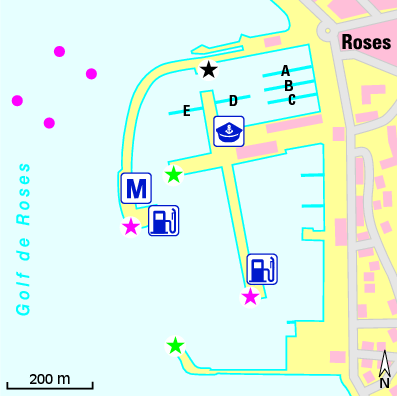 Karte Marina Puerto de Roses