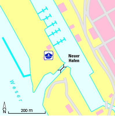 Karte Marina im-jaich Lloyd Marina Bremerhaven