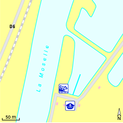 Karte Marina Port de Corny-sur-Moselle