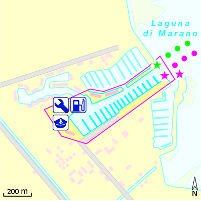 Karte Marina Darsena Centrale Aprilia Marittima