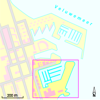 Karte Marina Jachthaven Wolderwijd
