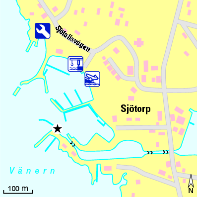 Karte Marina Marina Sjötorp/Wharfs Basin