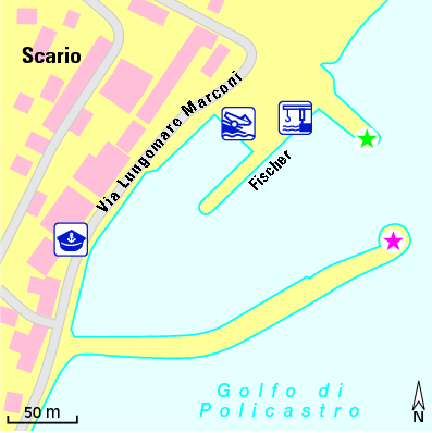 Karte Marina Marina di Scario