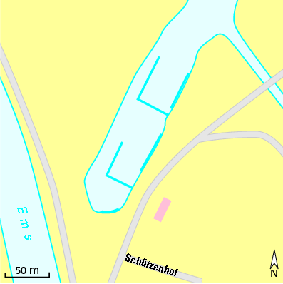 Karte Marina Yachtclub Hase-Ems e.V.