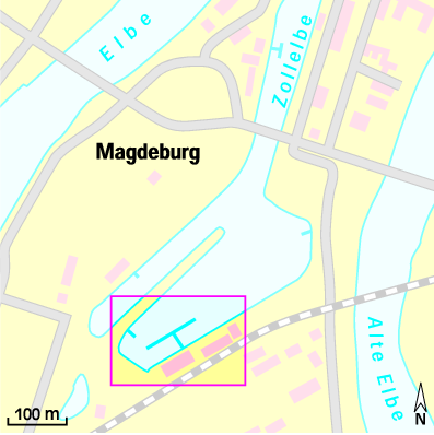 Karte Marina Yachthafen Zollelbe