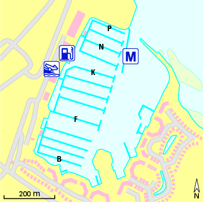Karte Marina Marina Port Zélande