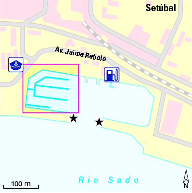 Karte Marina Marina de Setúbal