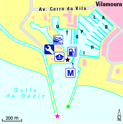 Karte Marina Marina de Vilamoura