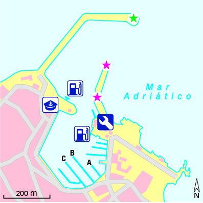 Karte Marina Porto Trani