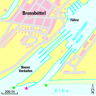 Karte Marina Kanalhafen Brunsbüttel