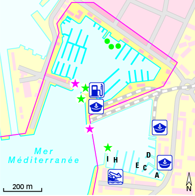 Karte Marina Port Vieille Darse