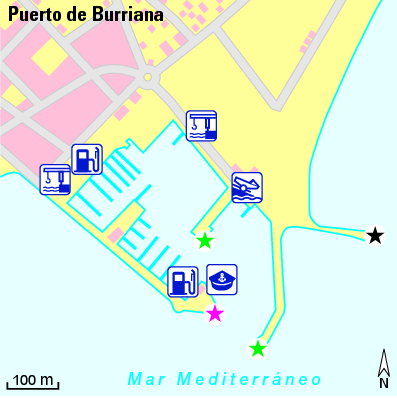 Karte Marina Club Náutico de Burriana
