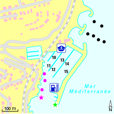 Karte Marina Port de la Rague
