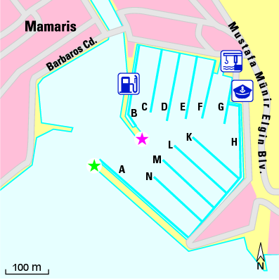 Karte Marina Marmaris Netsel Marina