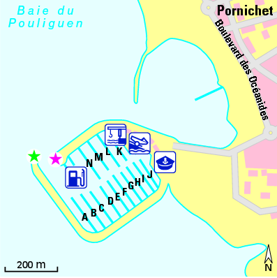Karte Marina Port de Plaisance de Pornichet-La Baule