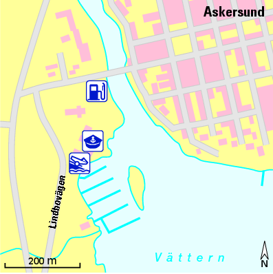 Karte Marina Askersund Gästhamn