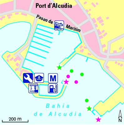 Karte Marina Port d’Alcúdia