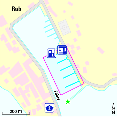 Karte Marina ACI Marina Rab
