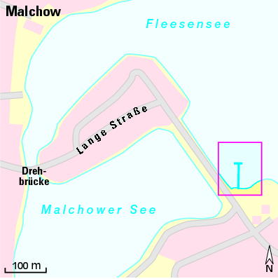 Karte Marina Wasserwanderrastplatz Malchow (Klosterklause)
