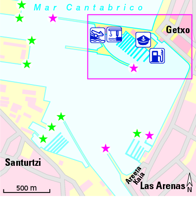 Karte Marina Puerto Deportivo El Abra-Getxo