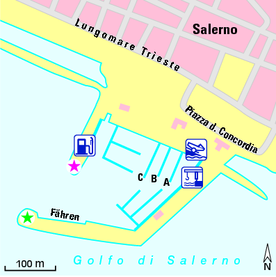 Karte Marina Porto di Salerno