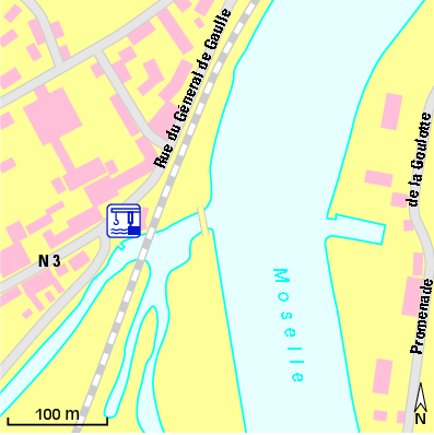 Karte Marina Bootshafen Longeville-lès-Metz