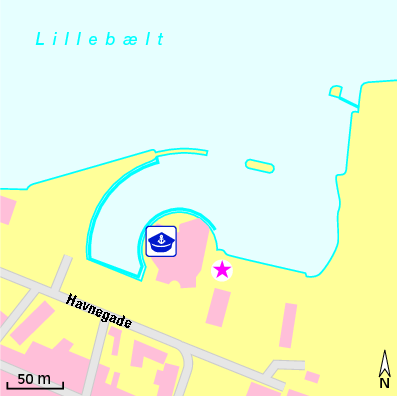 Karte Marina Middelfart TEL-KA Marina