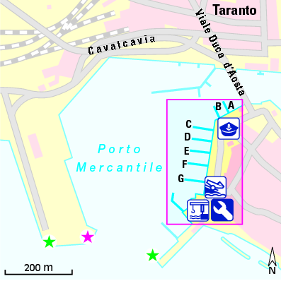 Karte Marina Marina di Taranto, Porto Turistico