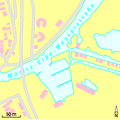 Karte Marina Wasserwanderrastplatz Plau