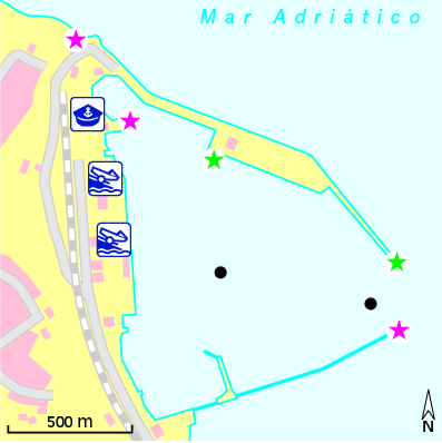 Karte Marina Porto di Ortona