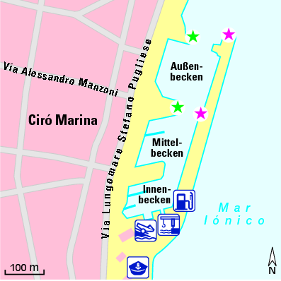 Karte Marina Porto Ciro Marina