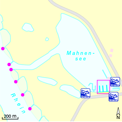 Karte Marina Rheinberger Yachtclub