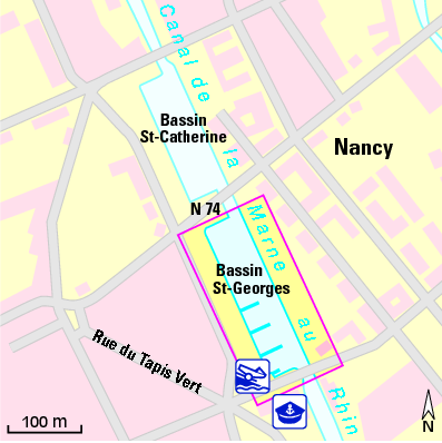 Karte Marina Port de plaisance Nancy Saint-Georges