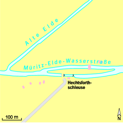 Karte Marina Bootshafen Hechtsforthschleuse