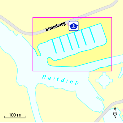 Karte Marina Jachthaven Hunzegat Zoutkamp