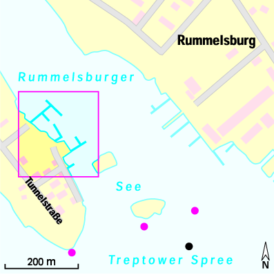 Karte Marina Yachthafen Stralau