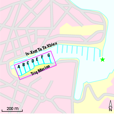Karte Marina Msida & Ta’ Xbiex Marina