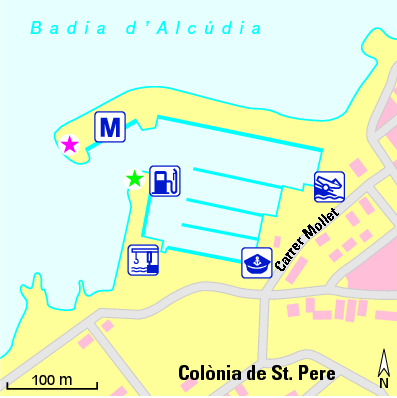 Karte Marina Club Nàutic Colònia de Sant Pere
