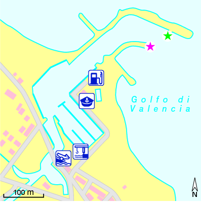 Karte Marina Club Náutico Oliva