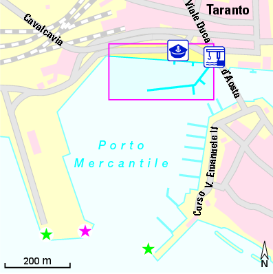 Karte Marina Taranto Yacht