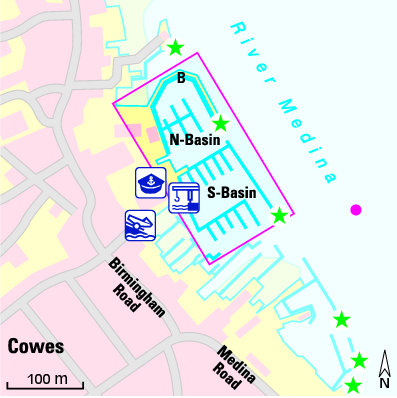 Karte Marina Cowes Yacht Haven