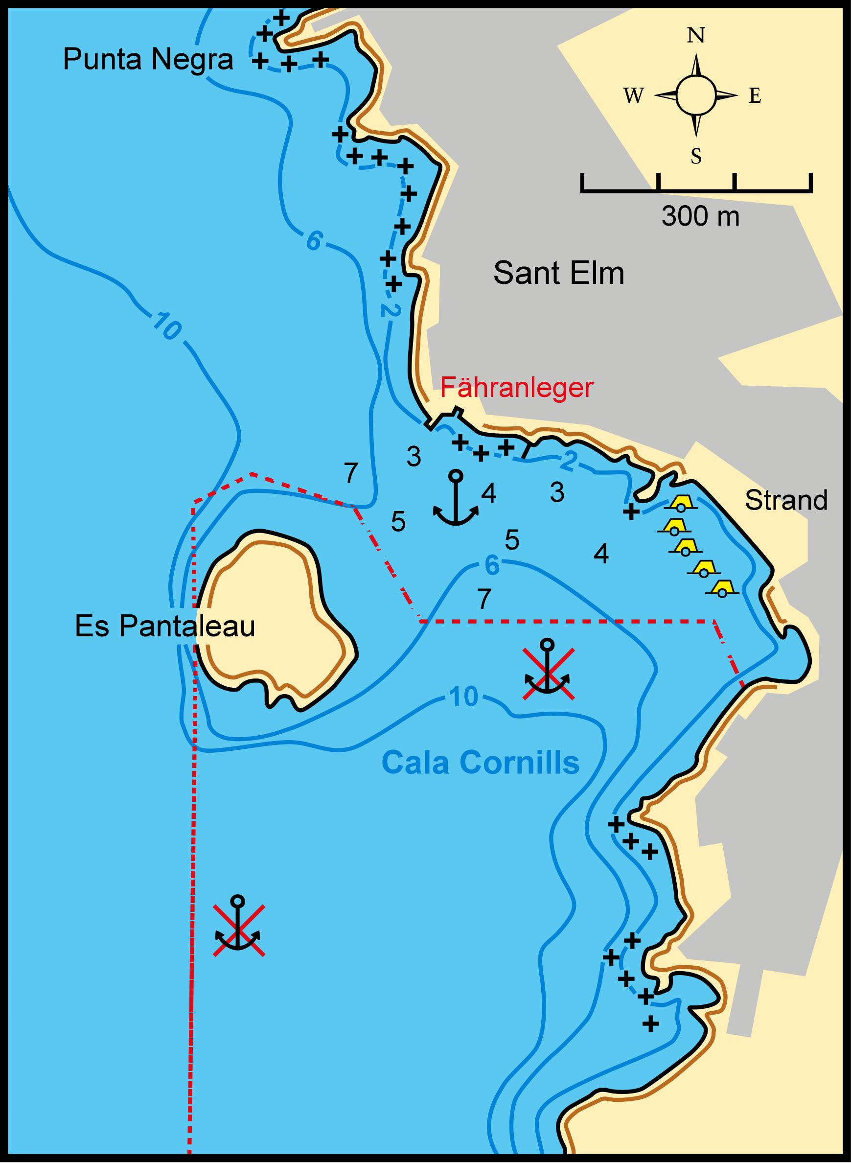Karte Marina Bojenfeld Sant Elm