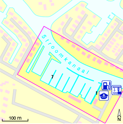 Karte Marina Jachthafen Lemmer-Binnen
